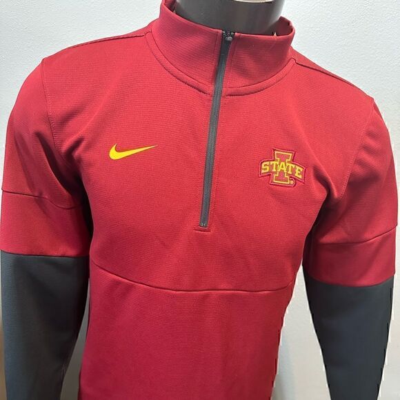 Nike DriFit Mens Small Iowa State Cyclones Half ZIP - Picture 1 of 7